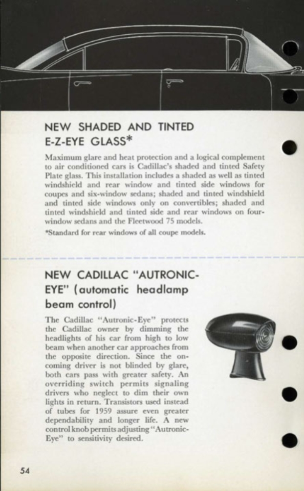 1959 Cadillac Salesmans Data Book Page 85